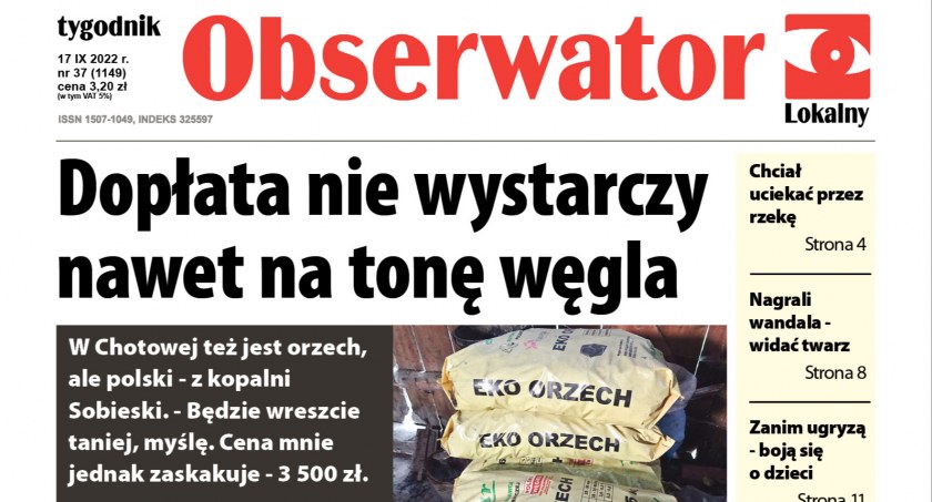 Dopłata nie wystarczy nawet na tonę węgla