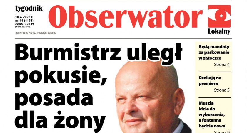 Burmistrz uległ pokusie, posada dla żony