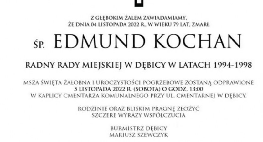 Nie żyje były radny i działacz Wisłoki