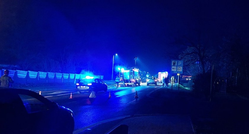 Wypadek na drodze krajowej w Latoszynie