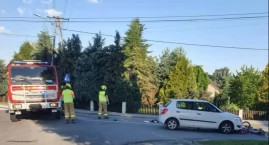 Po wypadku kierujący rowerem trafił do szpitala