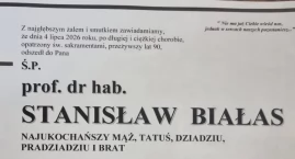 Nie żyje prof. Stanisław Białas