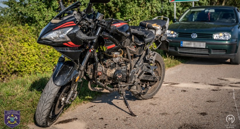 Motocyklista sprawcą wypadku koło Mikołajek! Szybko wyszło dlaczego