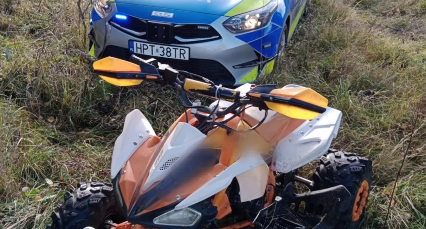 Udany pościg mrągowskich policjantów - kierujący quadem miał wiele na sumieniu