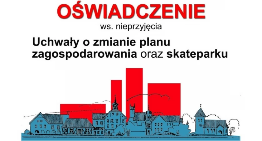 Oświadczenie ws. nieprzyjęcia Uchwały o zmianie planu zagospodarowania oraz skateparku