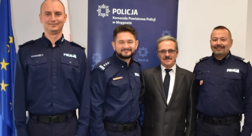 Mrągowscy policjanci pożegnali wieloletniego pracownika komendy