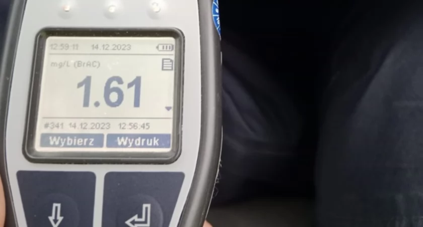 Pijany za kółkiem na trasie Szestno - Mrągowo