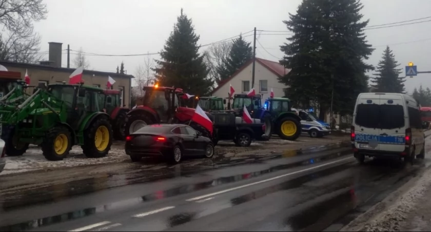 Policjanci podsumowali protest rolników z powiatu mrągowskiego