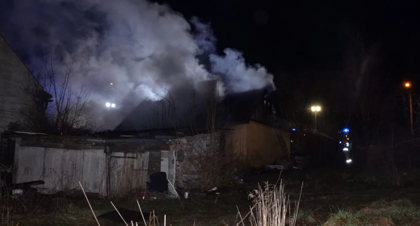Pożar budynku przy Mrongowiusza w Mrągowie