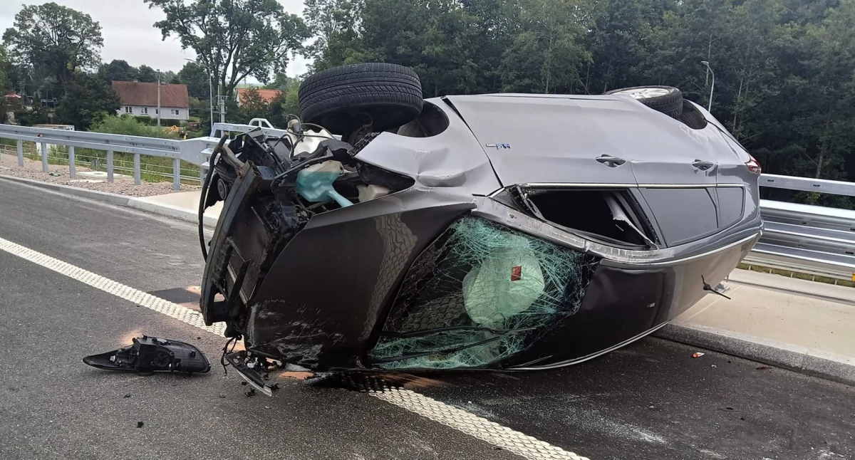 Kolejne zderzenie na szesnastce koło Sorkwit - kierowca w szpitalu
