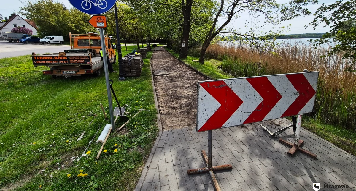 Remont promenady w Mrągowie – nowa nawierzchnia poprawi komfort spacerowiczów
