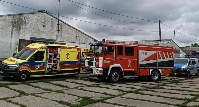 Wypadek przy pracy w Bożem Małym. Kobieta spadła z wysokości trzech metrów