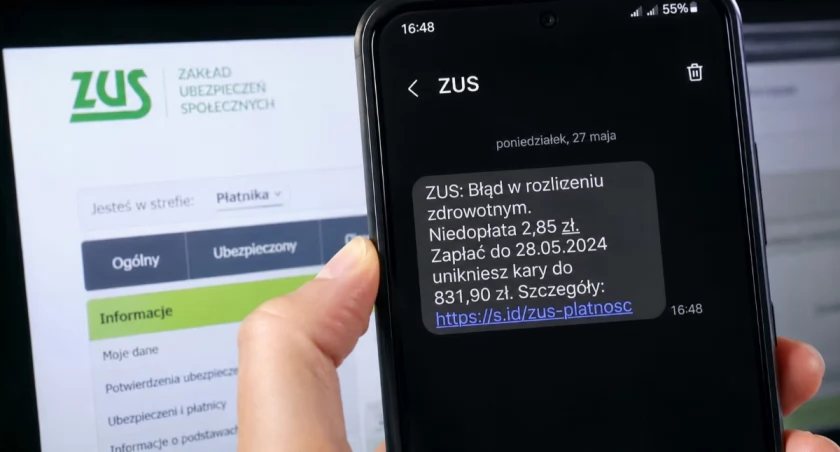 Oszuści znów podszywają się pod ZUS. Jeden SMS może kosztować Cię utratę pieniędzy