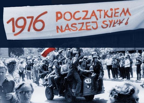 Ekspozycja o opozycji z czasów PRL-u przed budynkiem Mrągowskiego Centrum Kultury
