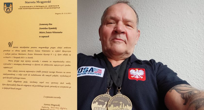 Starosta dziękuje podwójnemu mistrzowi świata