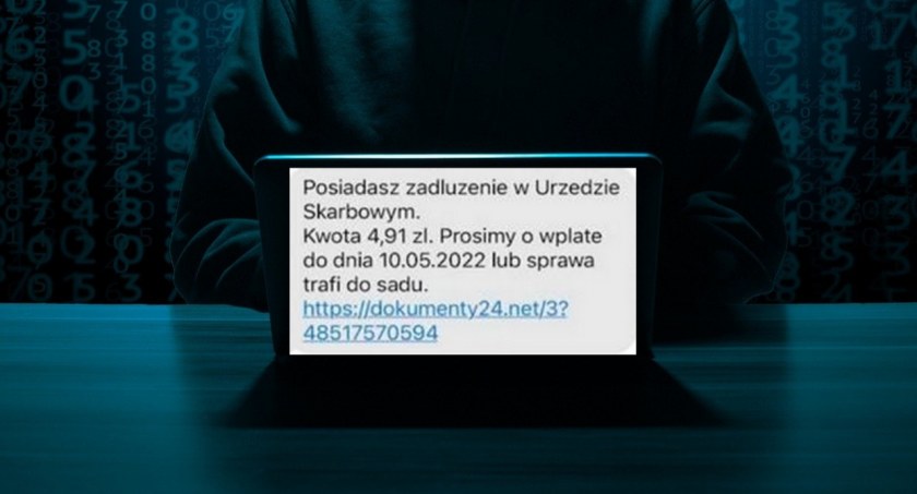 Uwaga na fałszywe SMS-y w sprawie zadłużenia w urzędzie skarbowym