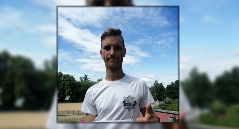 Rafał Syczew po służbie biega, ale dalej jest policjantem - złodziej w markecie też już o tym wie