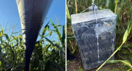 Balon z nielegalnym ładunkiem znaleziony na polu kukurydzy w Burszewie