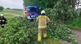 Silny wiatr nad powiatem mrągowskim. Strażacy usuwaj&hellip;