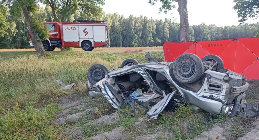Gmina Drelów: Tragiczna śmierć na drodze. Uderzył w drzewo i dachował
