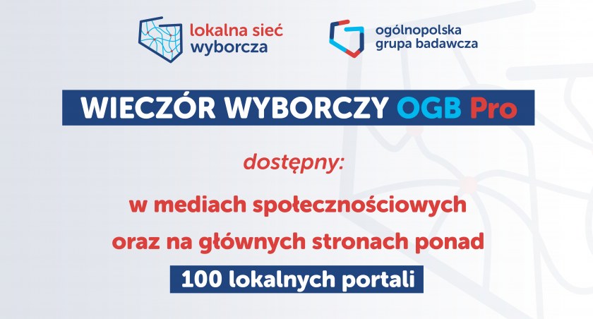 WYBORY 2023: Wyniki exit poll i wieczór wyborczy OGB Pro na ponad 100 lokalnych portalach, również na bp24.pl