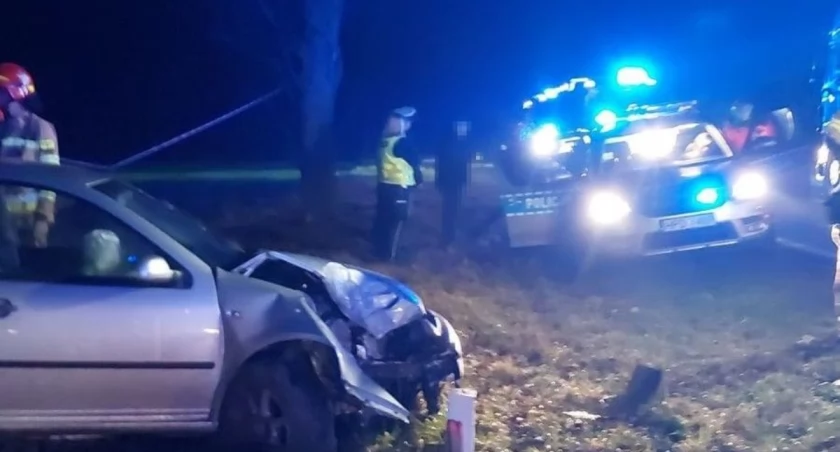 Gmina Konstantynów: Tragiczna jazda z podwójnym gazem. Policjantka po służbie ścigała nietrzeźwego kierowcę, który ostatecznie uderzył w słup energetyczny