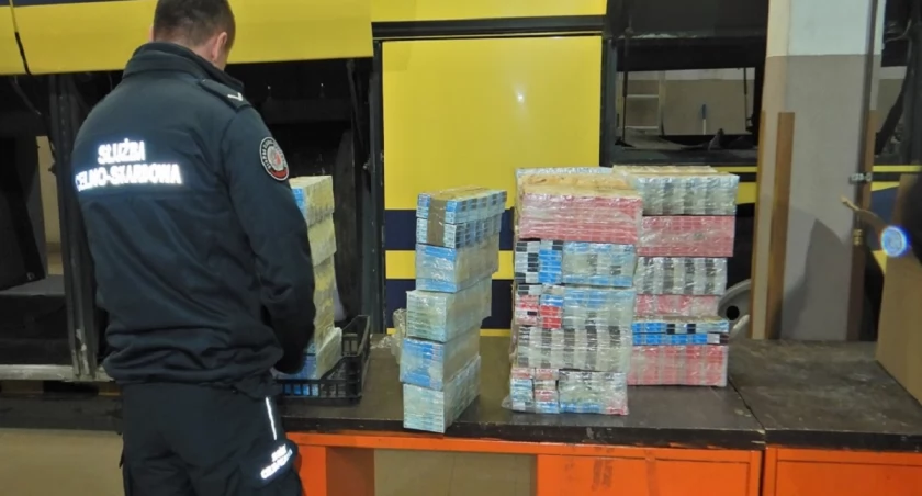 Terespol: Przerobiony autokar pełen papierosów z przemytu zatrzymany na polsko-białoruskiej granicy