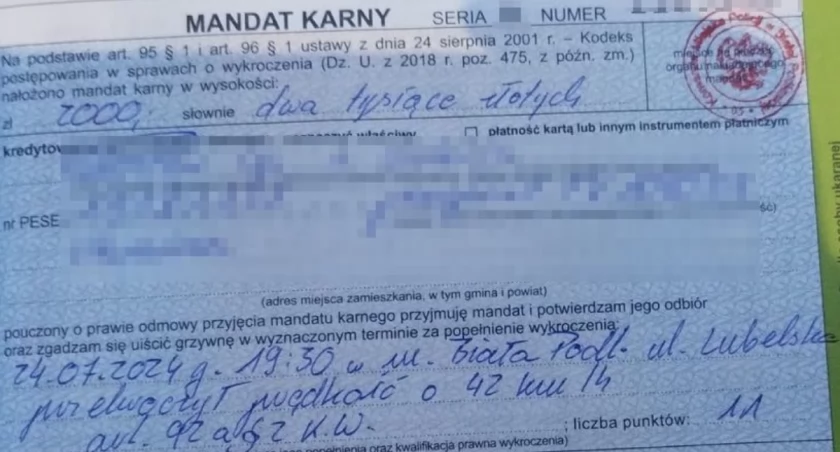 Szybka jazda nie popłaca: Ukrainiec ponownie przyłapany na przekroczeniu prędkości w Białej Podlaskiej