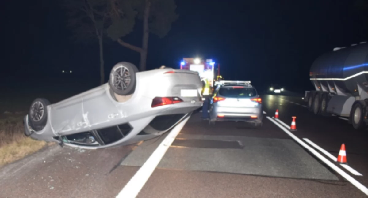 Nietypowa kolizja na DK-2: Ucieczka krowy doprowadziła do wypadku