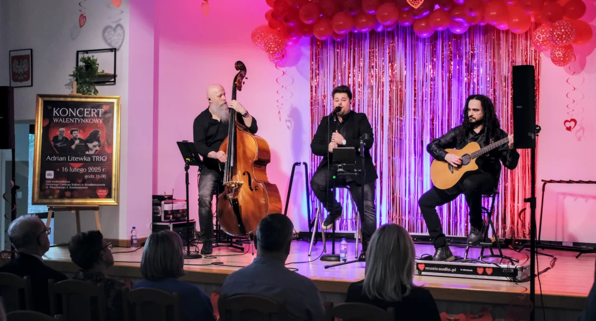Koncert walentynkowy w wykonaniu zespołu Adrian Litewka TRIO w Konstantynowie