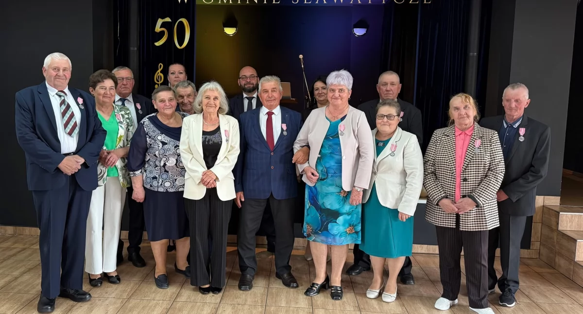 Złote Gody w Gminie Sławatycze- uroczystość uhonorowania par z 50-letnim stażem małżeńskim