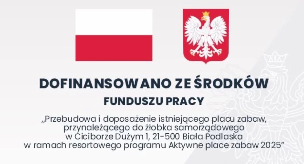 Nowoczesny plac zabaw dla najmłodszych w Ciciborze Dużym dzięki dofinansowaniu z Funduszu Pracy