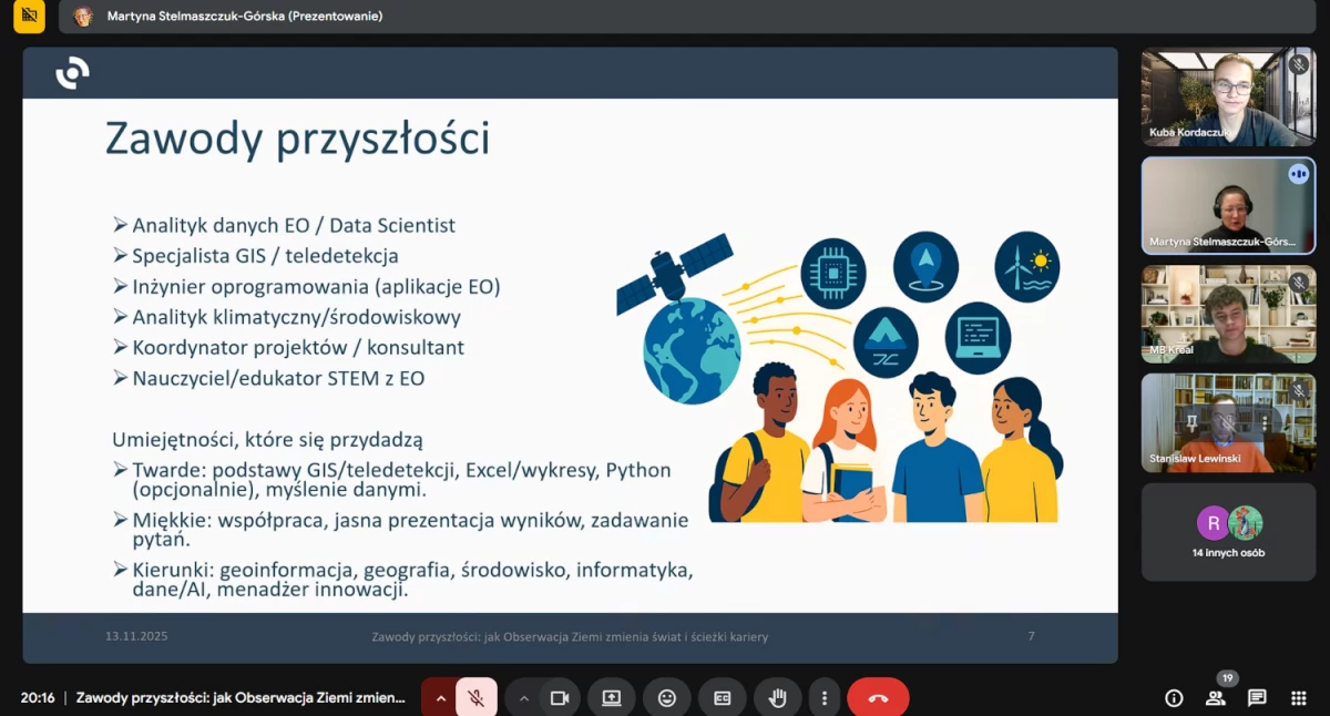 Jak Obserwacja Ziemi zmienia świat i ścieżki kariery? – Wykład dr Martyny A. Stelmaszczuk-Górskiej dla członków Grupy Naukowej LEOO.