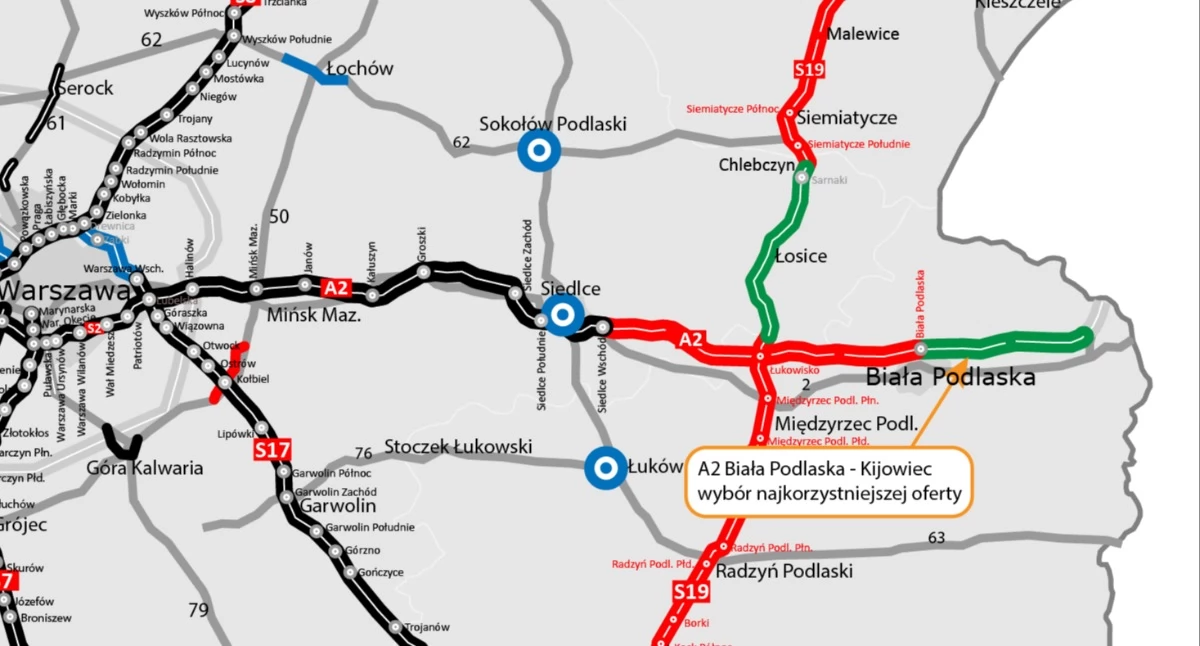 Znany jest wykonawca autostrady A2 od Białej Podlaskiej! Kierowcy będą mogli skorzystać z nowej trasy w 2029 roku