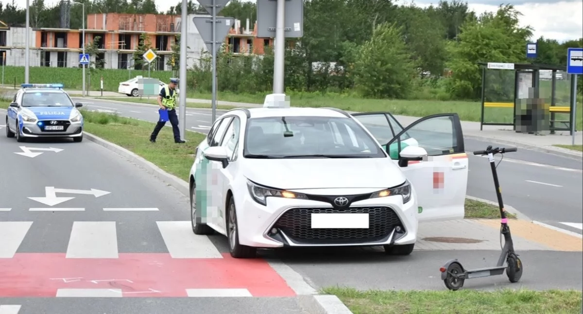Wypadek na Armii Krajowej. Samochód zderzył się z hulajnogą elektryczną