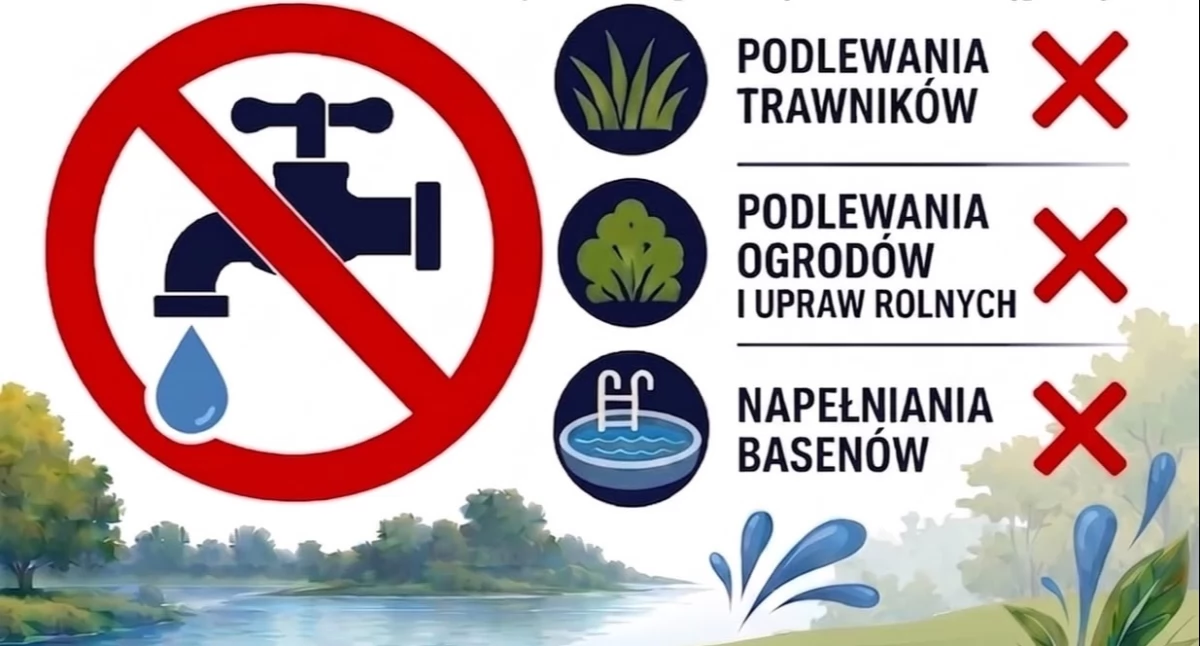 Zakaz podlewania i napełniania basenów. Gmina Leśna Podlaska apeluje o oszczędzanie wody
