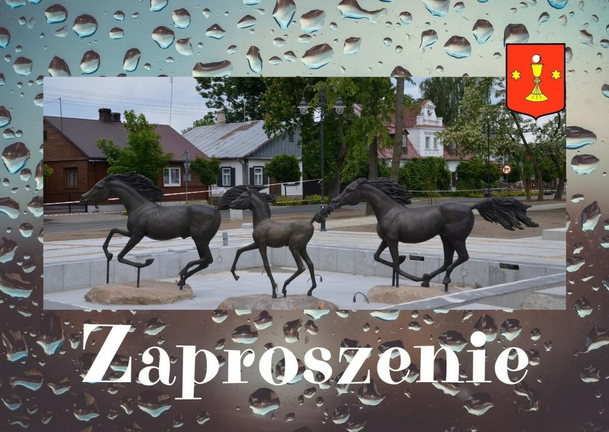 Zaproszenie na otwarcie skweru przy Placu Partyzantów w Janowie Podlaskim