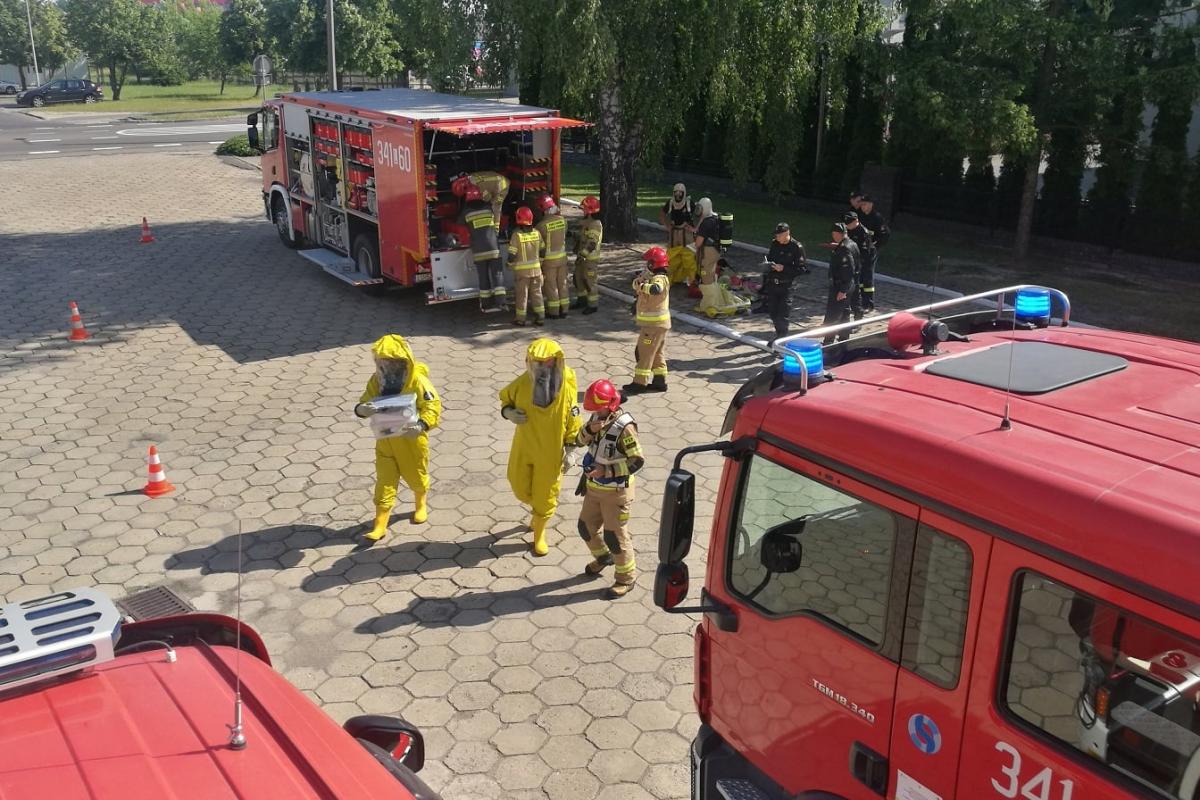 Strażacy współpracują z sanepidem. Odbyli wspólne ćwiczenia