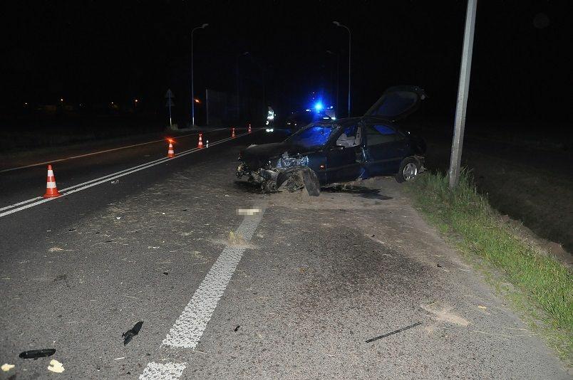 Trafiła do szpitala po zderzeniu z latarnią 