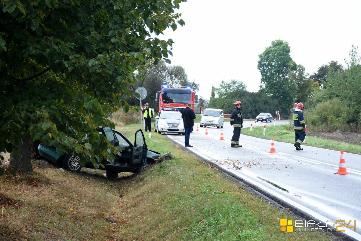 Auto wpadło do rowu. Jedna osoba poszkodowana