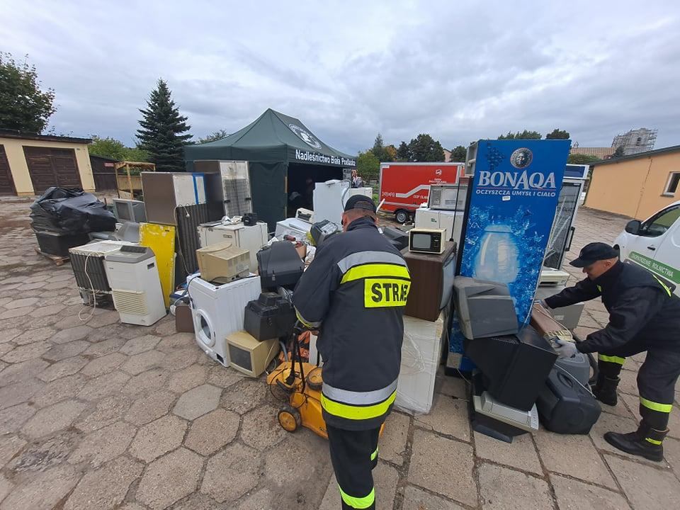 Dostali sadzonki za elektrośmieci. Oddając odpady wsparli też strażaków
