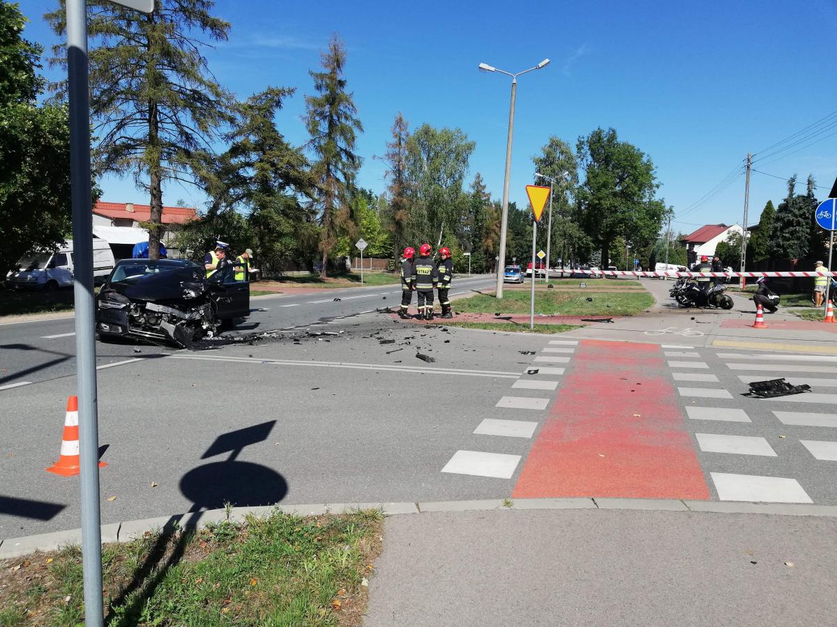 Trafił do szpitala po zderzeniu z autem