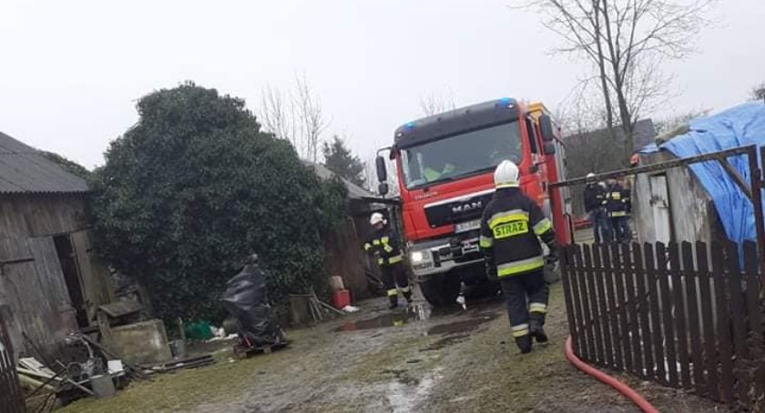Pożar budynku gospodarczego w gminie Kodeń.