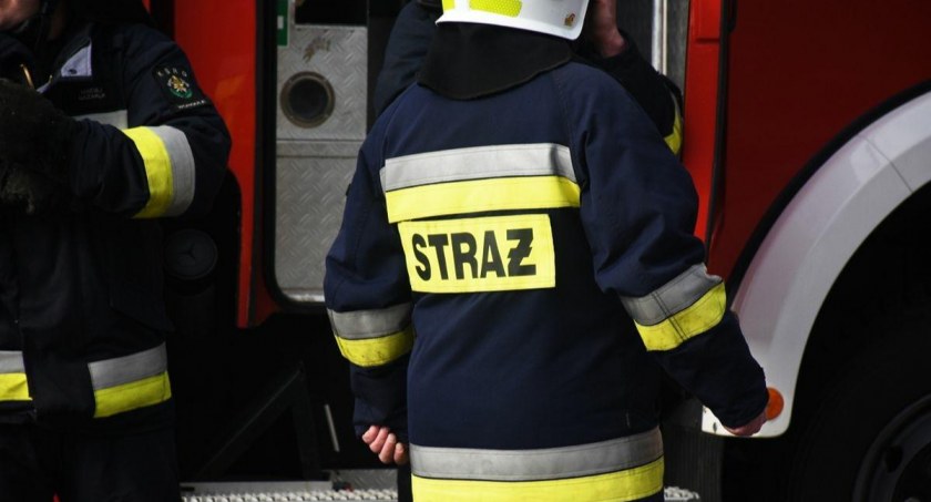 Pożar butli gazowej w Przychodach