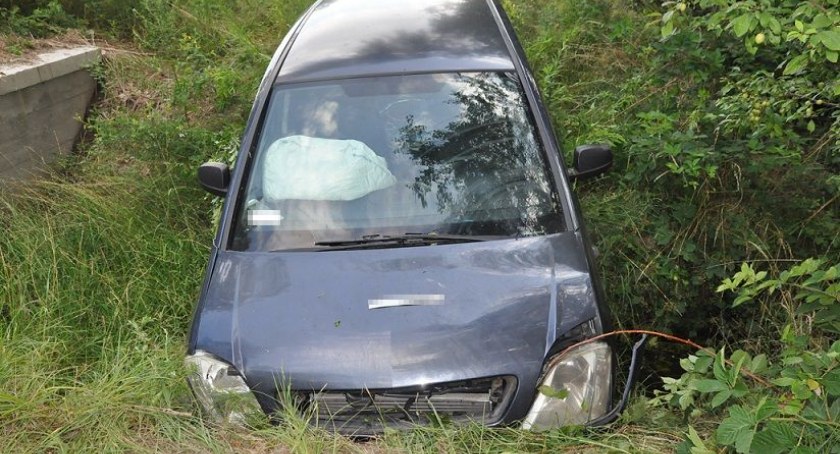 73-latek wyganiał owady z auta, wjechał do rowu