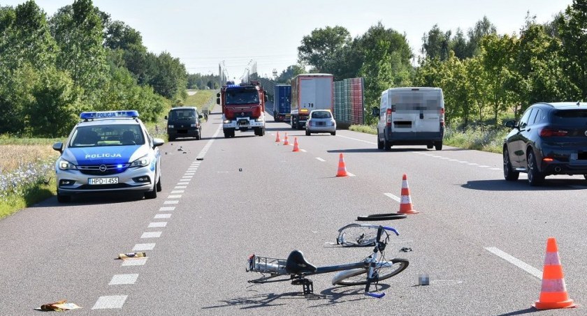 Chciał uniknąć kary przedstawiając inna wersję wypadku. Wjechał w rowerzystę na dwójce 