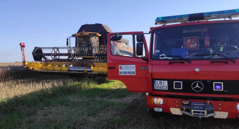 Kombajn spalił się na polu. Dwa pożary maszyn rolniczych