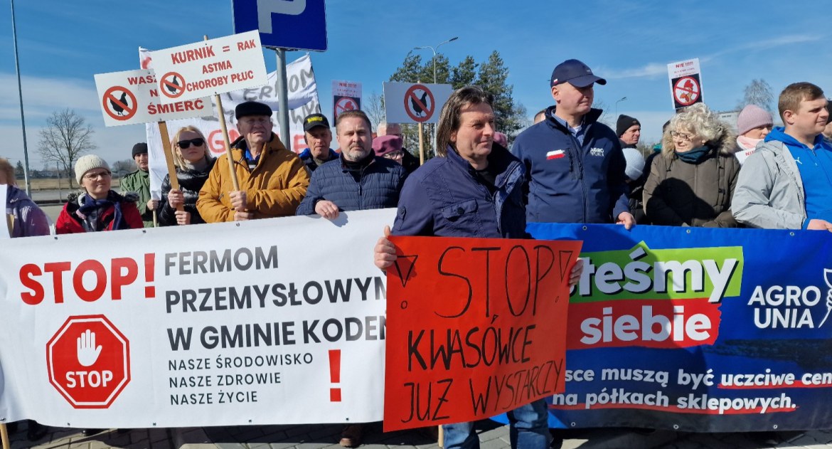 Międzyrzec Podlaski: Protest mieszkańców gmin powiatu bialskiego. Nie chcą ferm drobiu 
