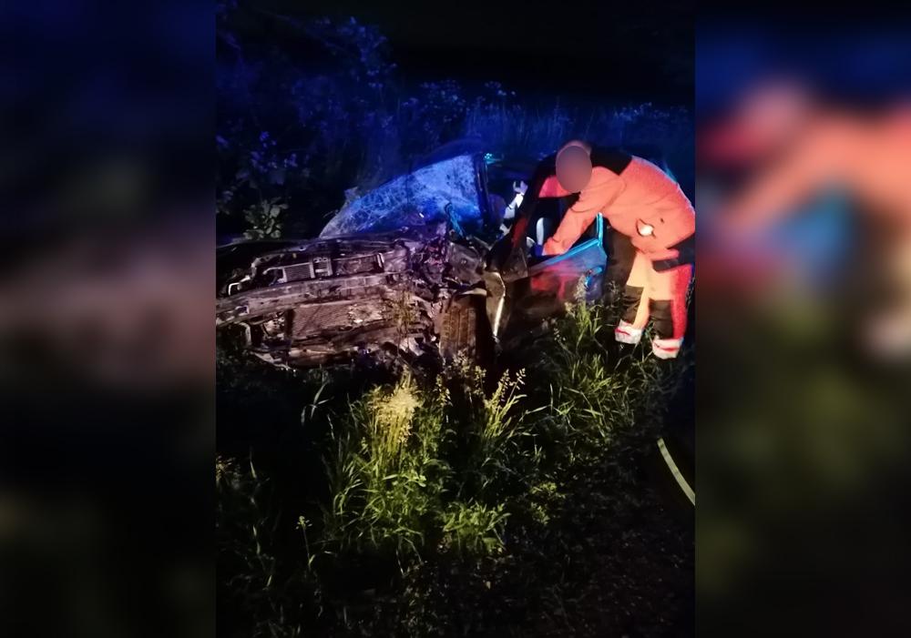 Auto zapaliło się po zderzeniu. Kierowca zginął na miejscu