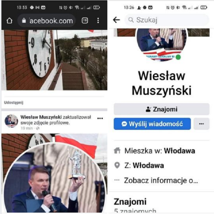 Fejkowe konto burmistrza Wiesława Muszyńskiego